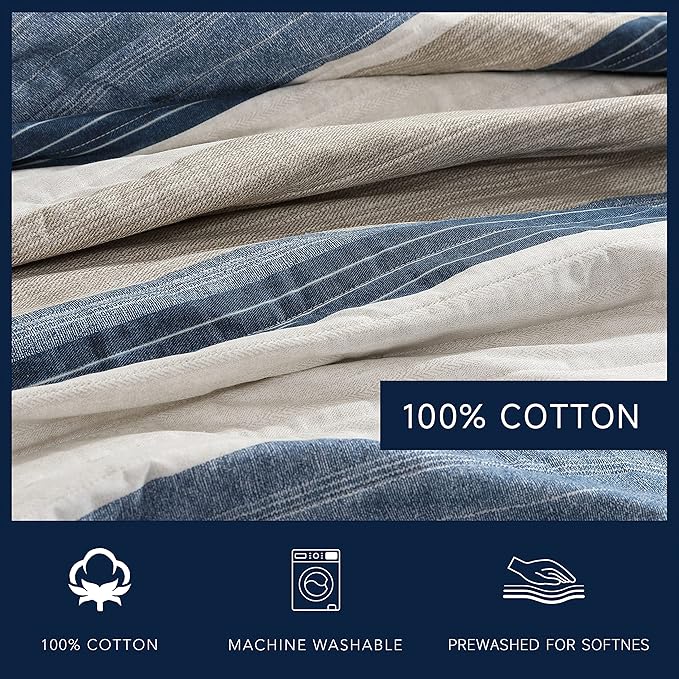 King Nautica - Ridgeport Collection - Quilt Set - 100% Cotton