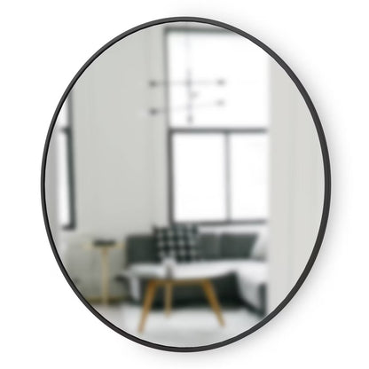 37" Hubba Round Wall Mirror Black