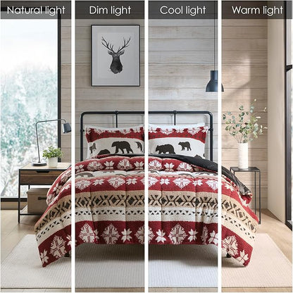 King Woolrich Tunbridge Sherpa Comforter Set