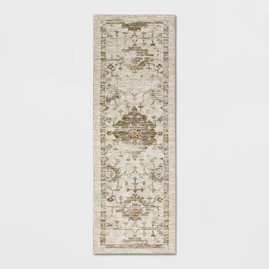 2’4 x 7 Vintage Distressed Rug - Threshold