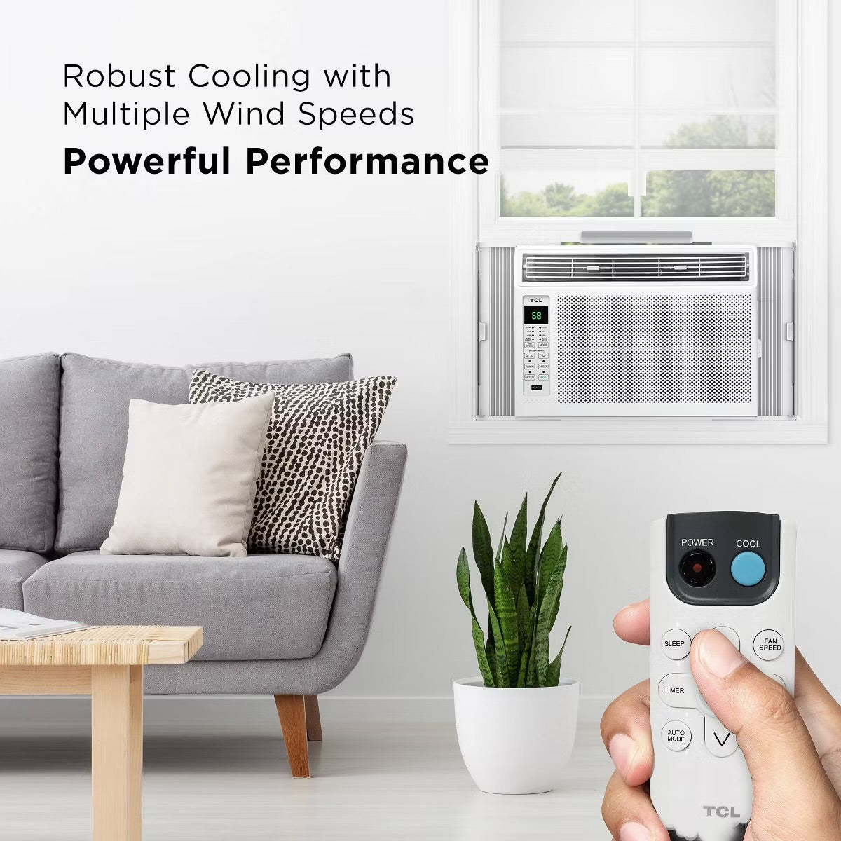 6000 BTU Window Air Conditioner Fan and Dehumidifier 250sqft Remote Control