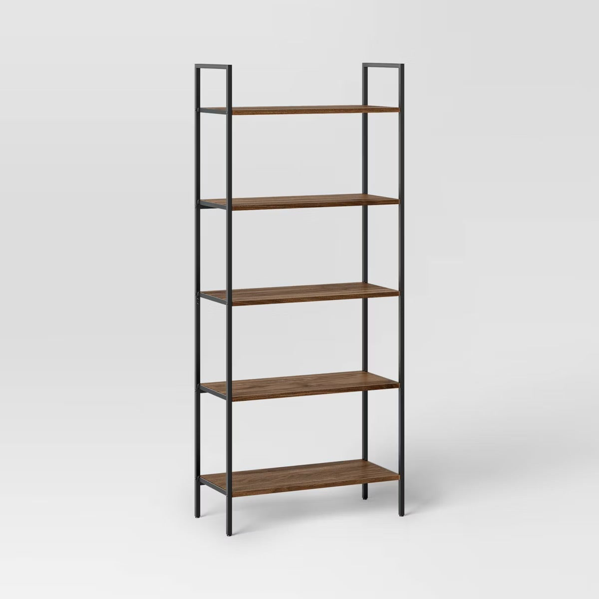 72" Loring 5 Shelf Ladder Bookshelf Walnut - Threshold