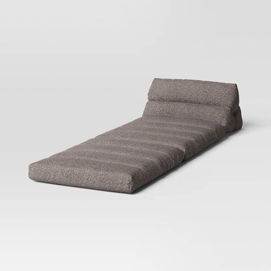 Tufted Baffled Foam Lounge Dorm Chair Gray