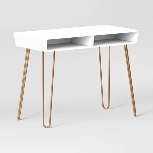 Hairpin Writing Desk with Storage - Threshold