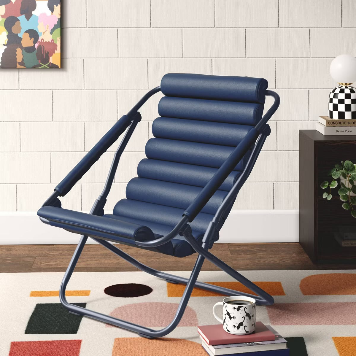 Sling Dorm Chair Dark Blue