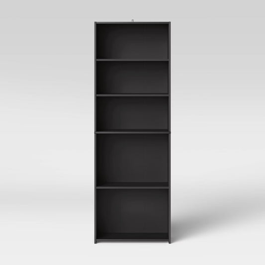 5 Shelf Bookcase - Black