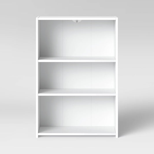 3 Shelf Bookcase - White