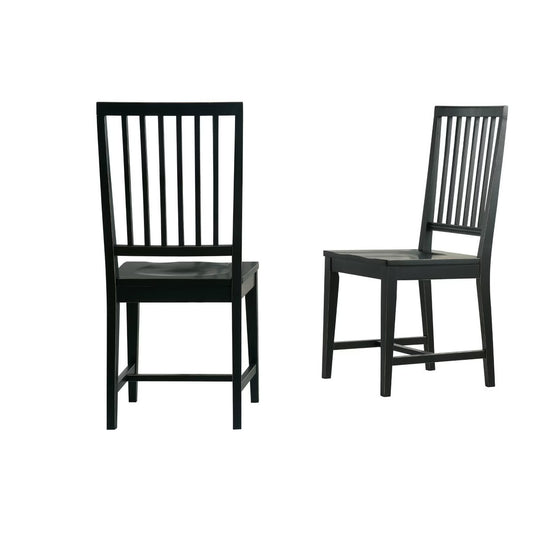 Set of 2 Vienna Wood Dining Armless Chairs