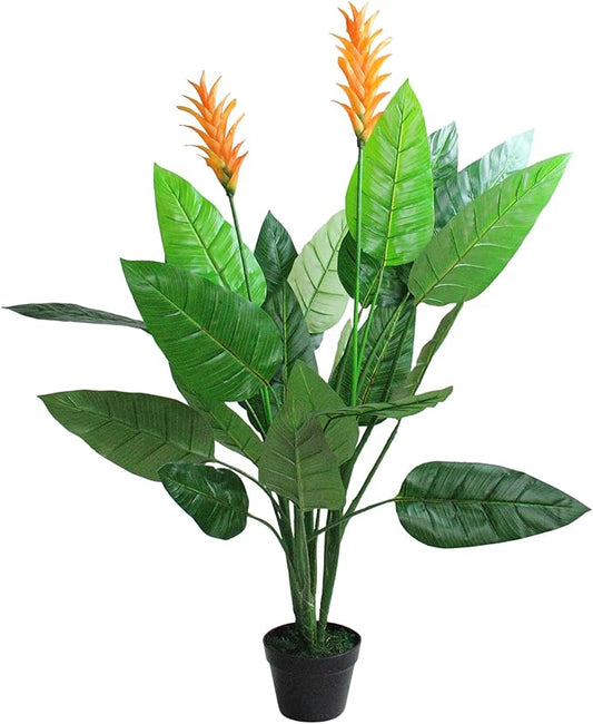 Northlight 50" Green and Orange Artificial Bird of Paradise Plant