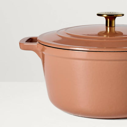 5Qt Pumpkin brown Enameled Cast Iron Dutch Oven - Hearth & Hand™ with Magnolia