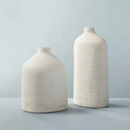 Distressed Ceramic Vase Natural White - Hearth & Hand™ with Magnolia