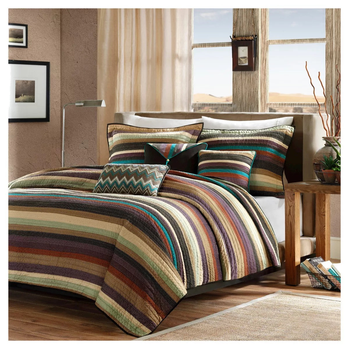 Twin/Twin Extra Long Reyes Reversible Quilted Coverlet Set - Madison Park