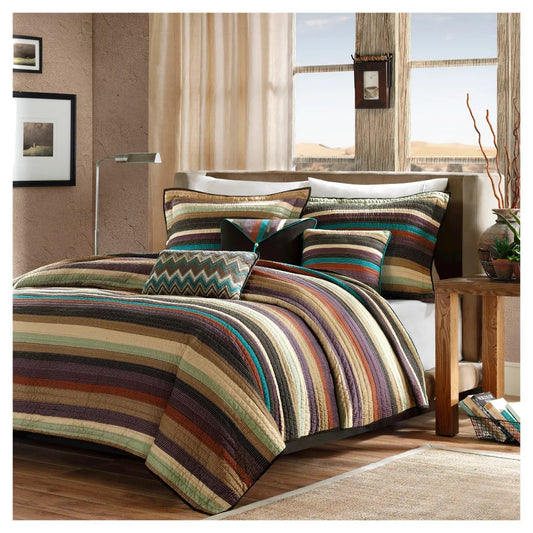 Twin/Twin Extra Long Reyes Reversible Quilted Coverlet Set - Madison Park