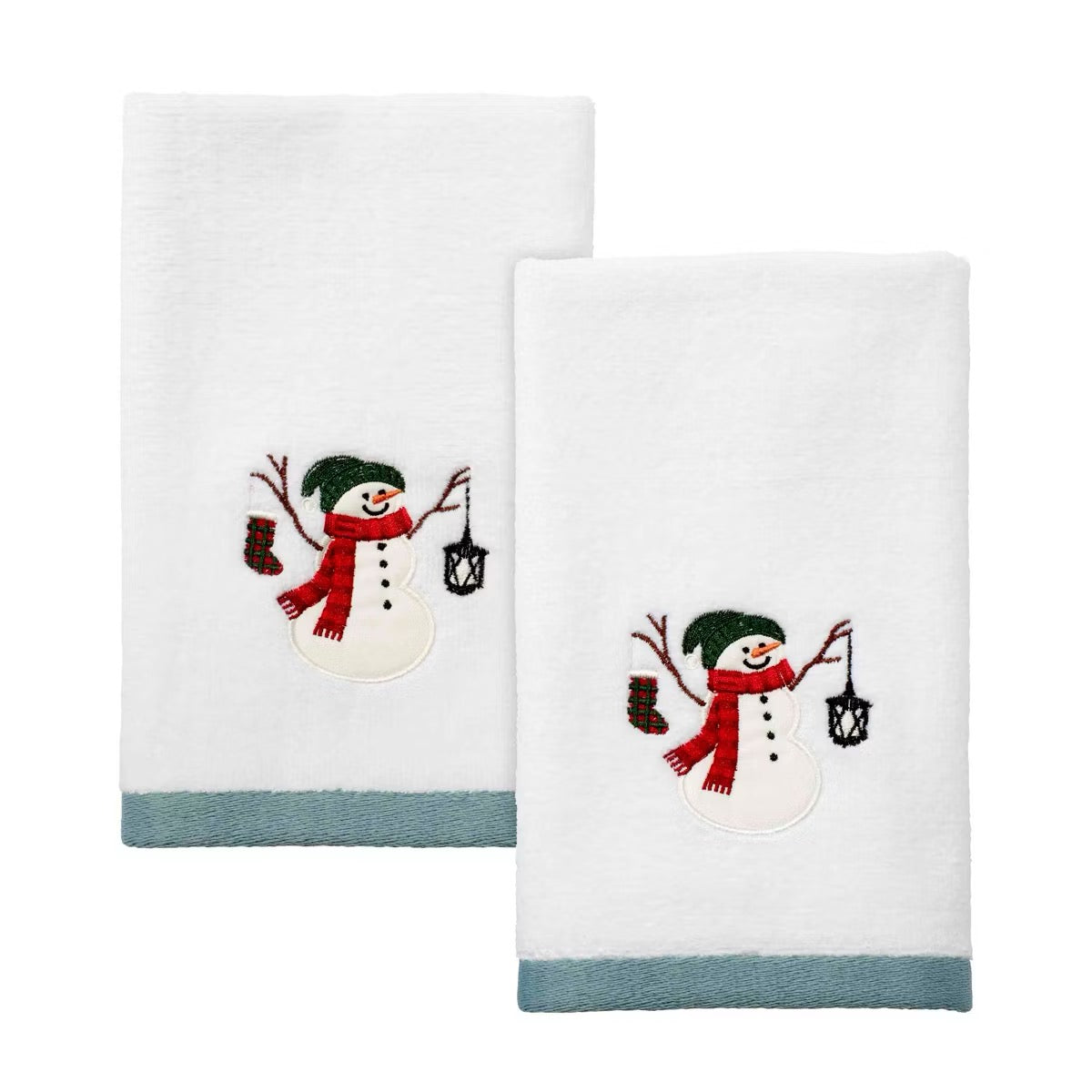 Avanti Linens Snowman Park 2-Pack Fingertip Towel Set