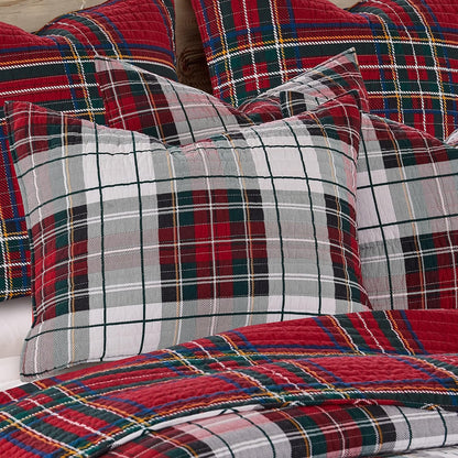 King Sham Levtex Home - Spencer Plaid Quilted  (36x20in.)