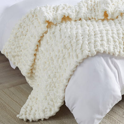 50"x60" Chenille Chunky Knit Throw Blanket - Madison Park