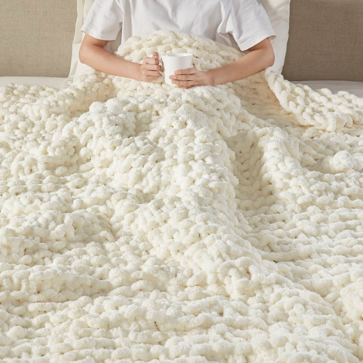 50"x60" Chenille Chunky Knit Throw Blanket - Madison Park