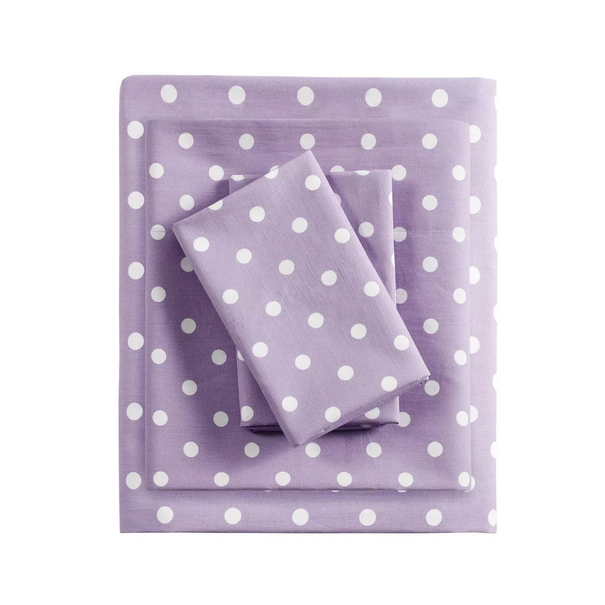 Queen Cotton Polka Dot Printed Sheet Set