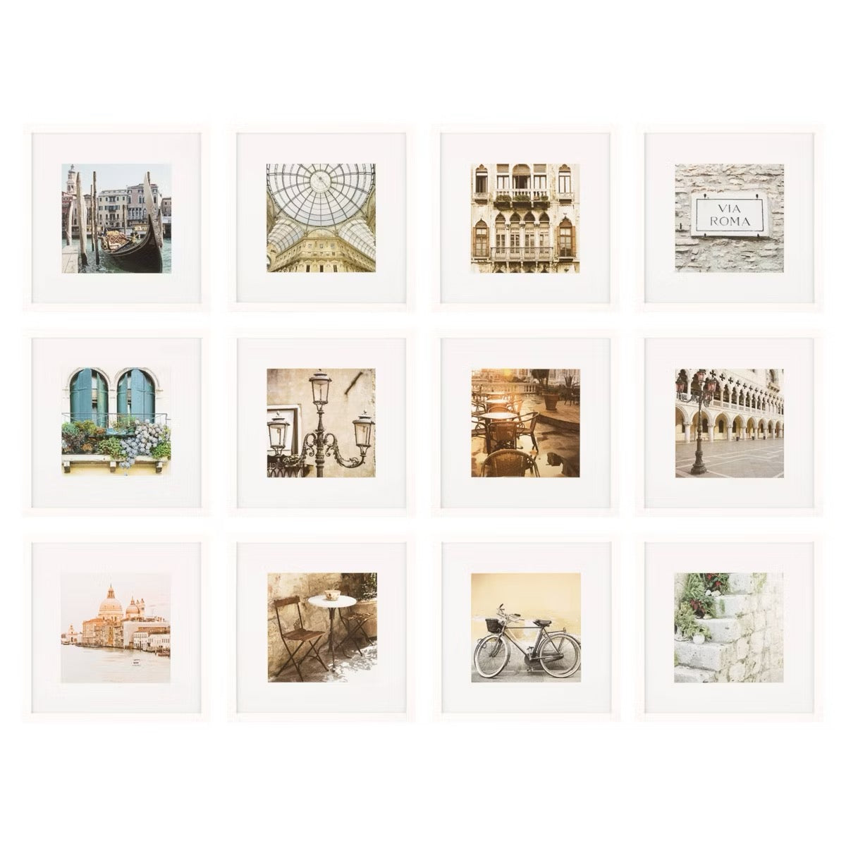 Gallery Perfect (Set of 12) 12"x12" Photo Frames White