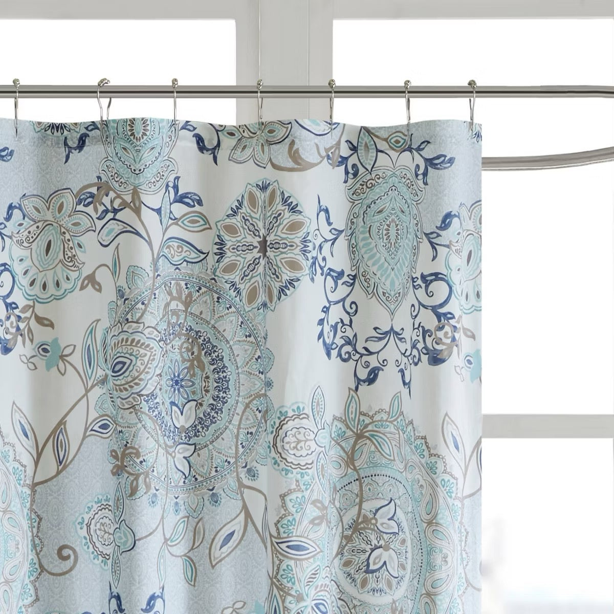 72"x72" Lian Printed Cotton Shower Curtain - Madison Park