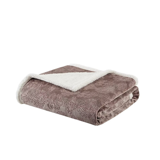 60"x70" Oversized Celia Textured Plush Throw Blanket