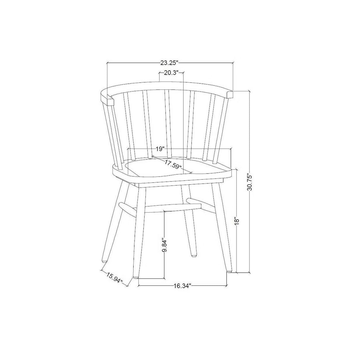 Shaker Dining Chair - Black - Hearth & Hand with Magnolia