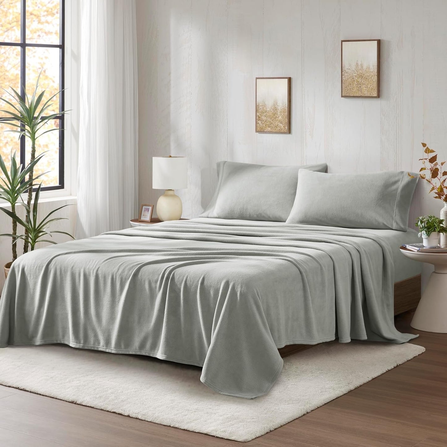 Queen Sheet Set Sleep Philosophy Sleep Philosophy Micro-Fleece Grey