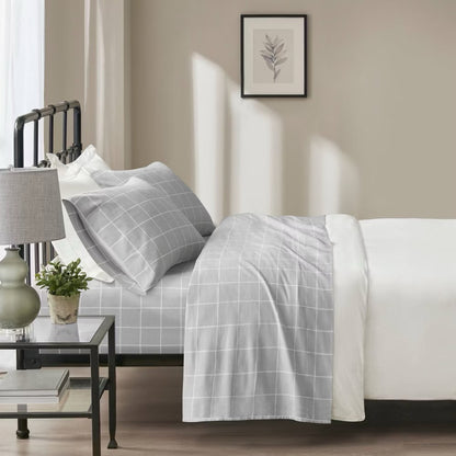 King Beautyrest Extra Deep Pocket C Gray Windowpane