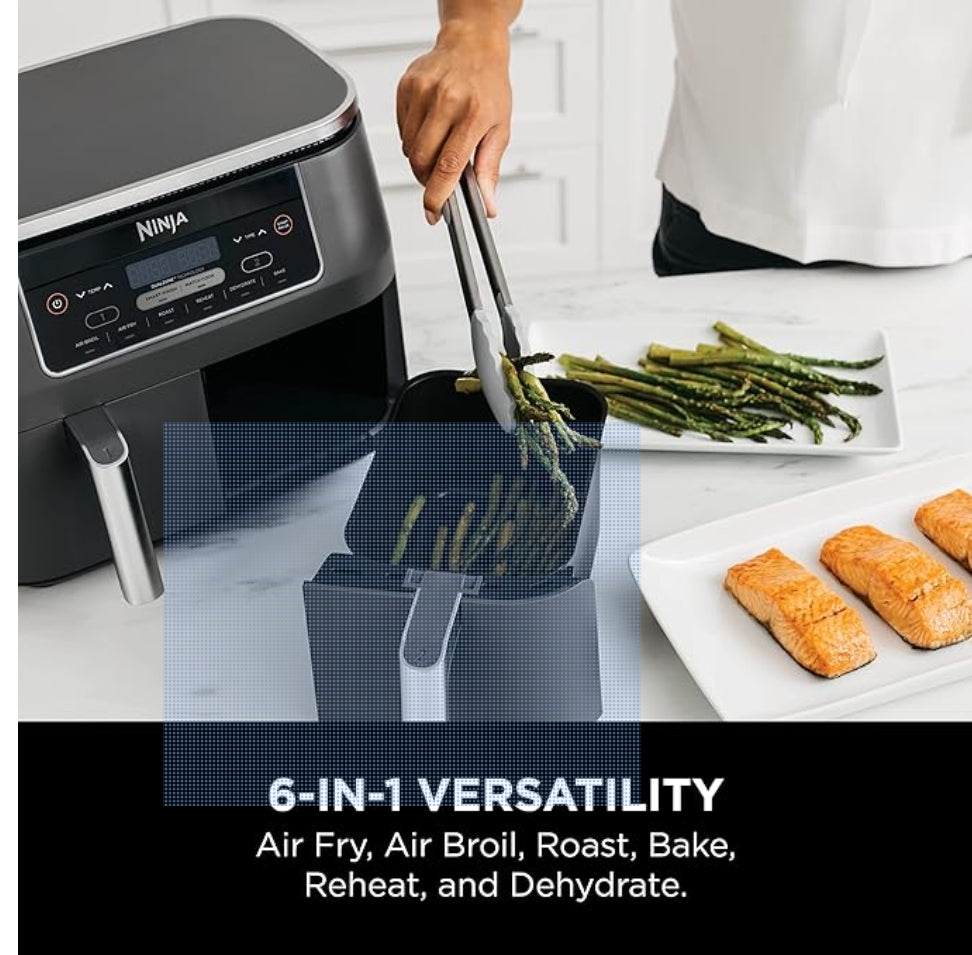 like New/Open Box Ninja Foodi 2-Basket Air Fryer