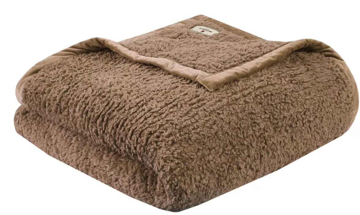 Twin Woolrich Burlington Twin Berber Blanket Brown