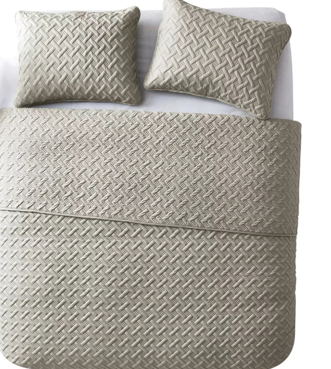 Full/Queen VCNY Home Nina 3-Pc. Embossed Taupe