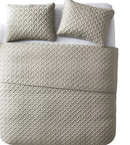 Full/Queen VCNY Home Nina 3-Pc. Embossed Taupe