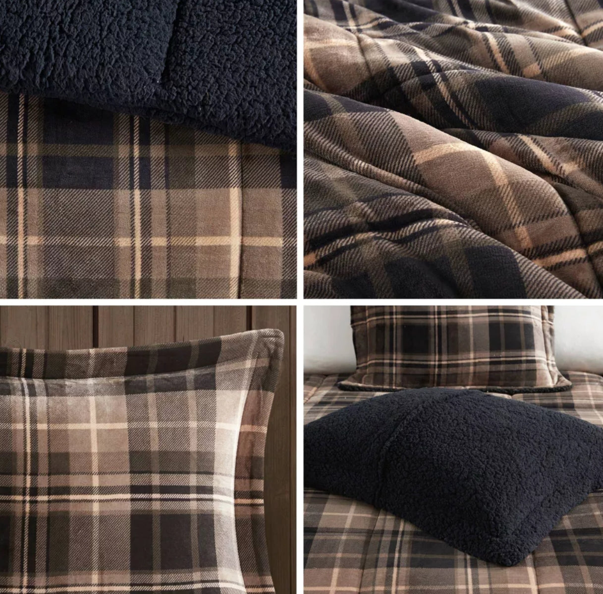 Full/Queen Woolrich Alton 4-Pc. FullQueen Comfort Brown Plaid