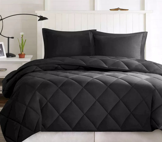 Full/Queen Madison Park Larkspur Reversible 3-Pc. Full Black