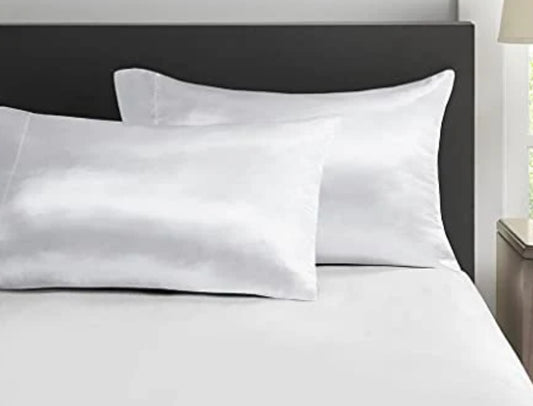 King Madison Park Polyester Solid Satin Pillow Case - 2pk