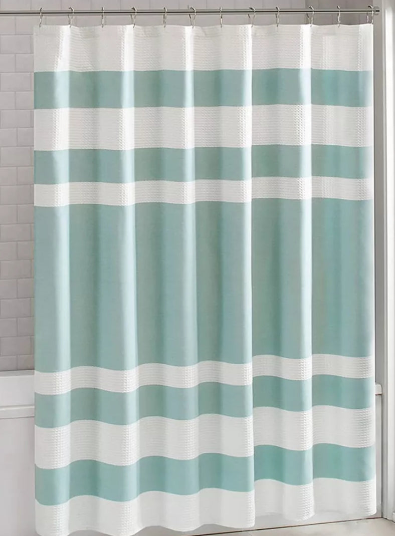 Madison Park Spa 3M Scotchgard Waffle-Weav Aqua 72X72