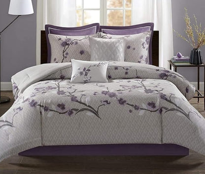 Full/Queen Madison Park Holly 7-Pc.Duvet C Purple