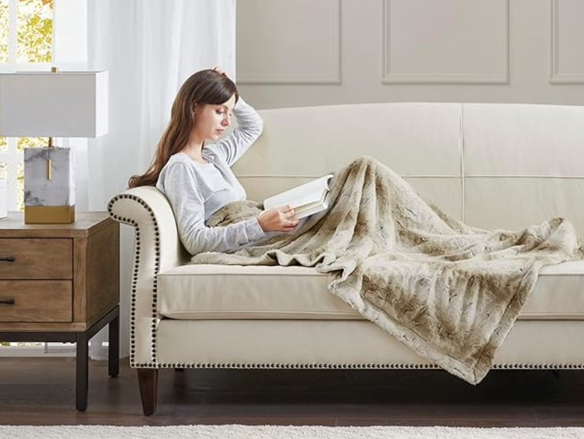 Madison Park Zuri Reversible Oversized 60 Sand Throw