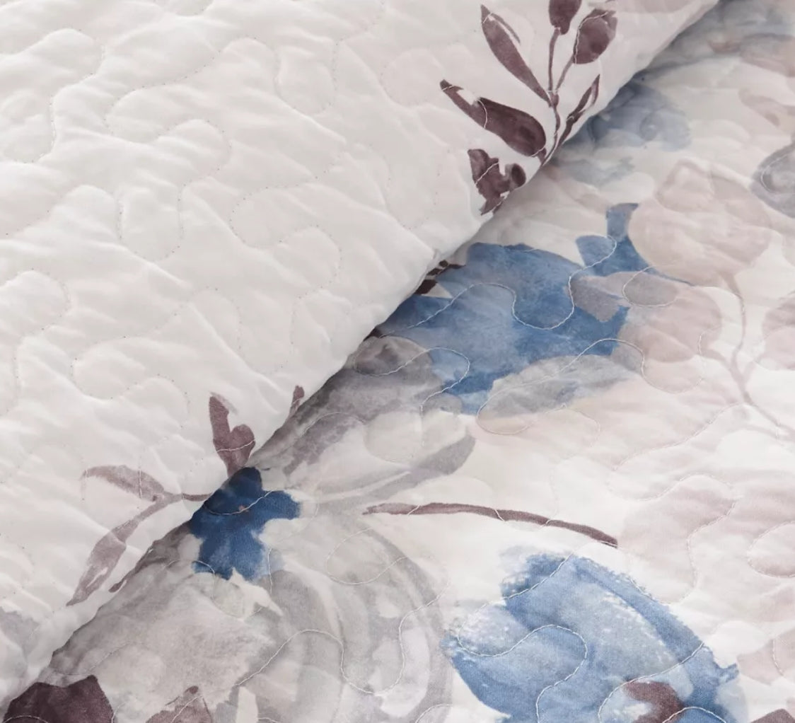 King / California King Madison Park Luna 6-Pc. Quilt Blue