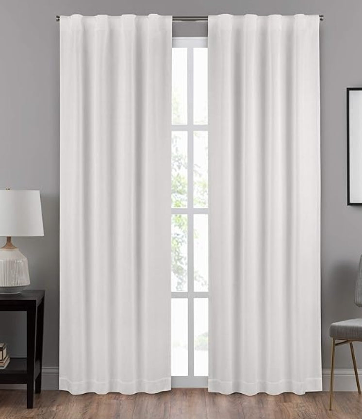 Set of 2 40" x 63" ECLIPSE DraftStopper Room Darkening Curtains