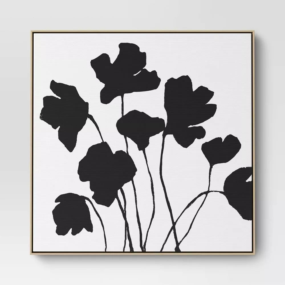 Threshold Floral Minimalist Wall Art Canvas Botanical Modern 2pk 24"x24