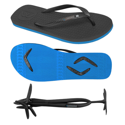 SLIM BLACK/BLUE FLIP-FLOPS